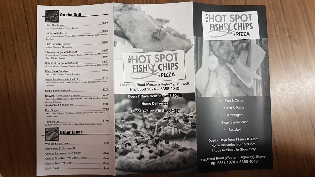 Menu, The Hot Spot