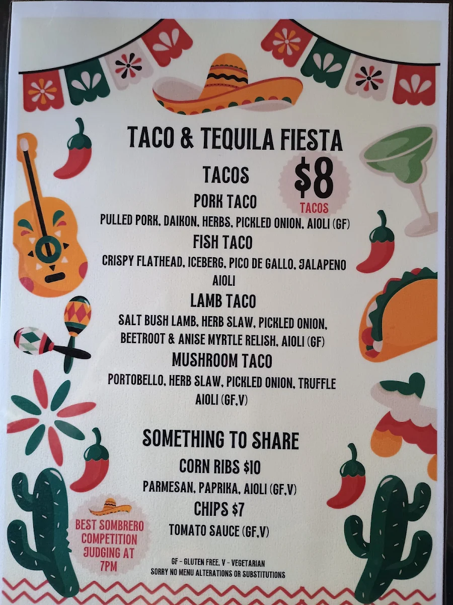 Menu, Flinders Food Co - Hawker