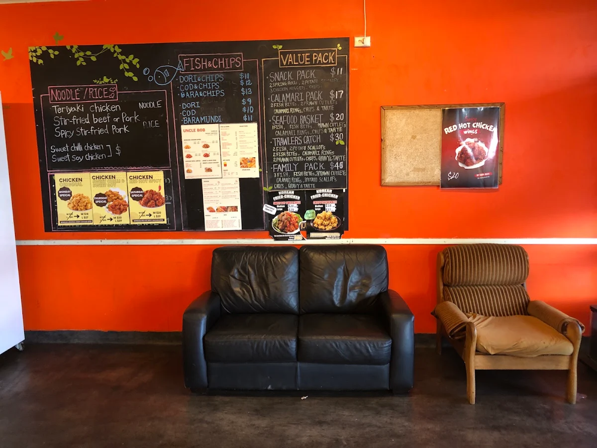 Menu, Uncle Bob Takeaway & Fusion Restaurant