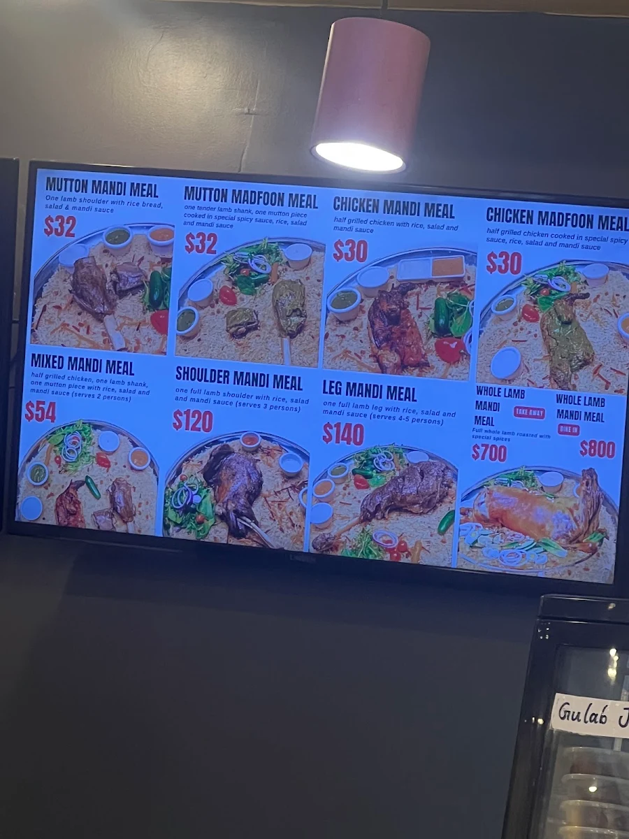 Menu, Mataam Al Mandi Liverpool