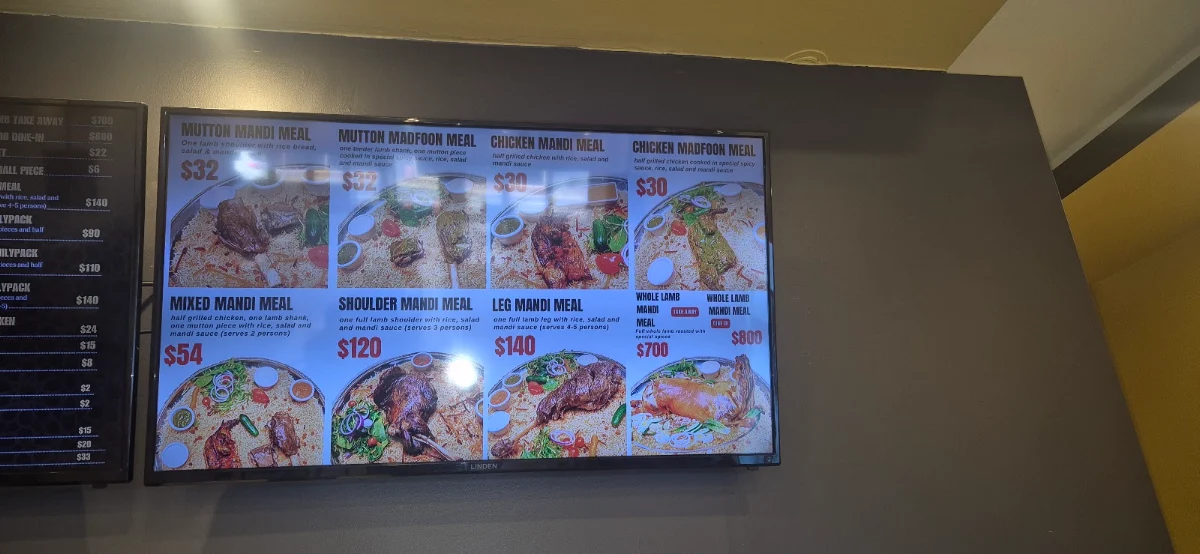 Menu, Mataam Al Mandi Liverpool