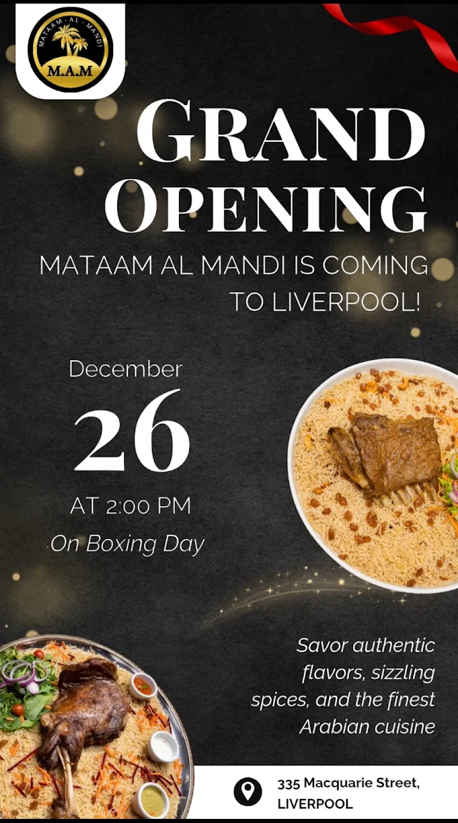 Menu, Mataam Al Mandi Liverpool