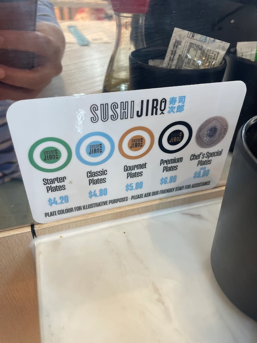 Menu, Sushi Jiro Carindale