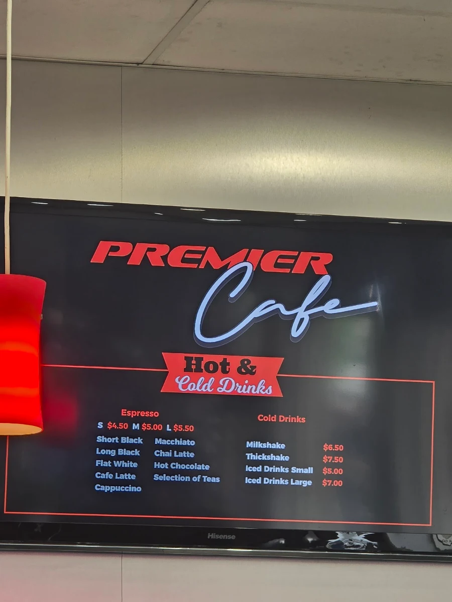 Menu, Premier Cafe Hope Island