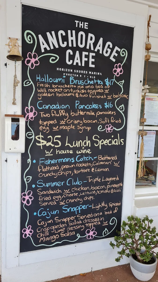 Menu, The Anchorage Café