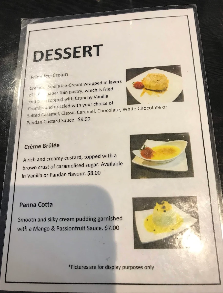 Menu, Lao Village