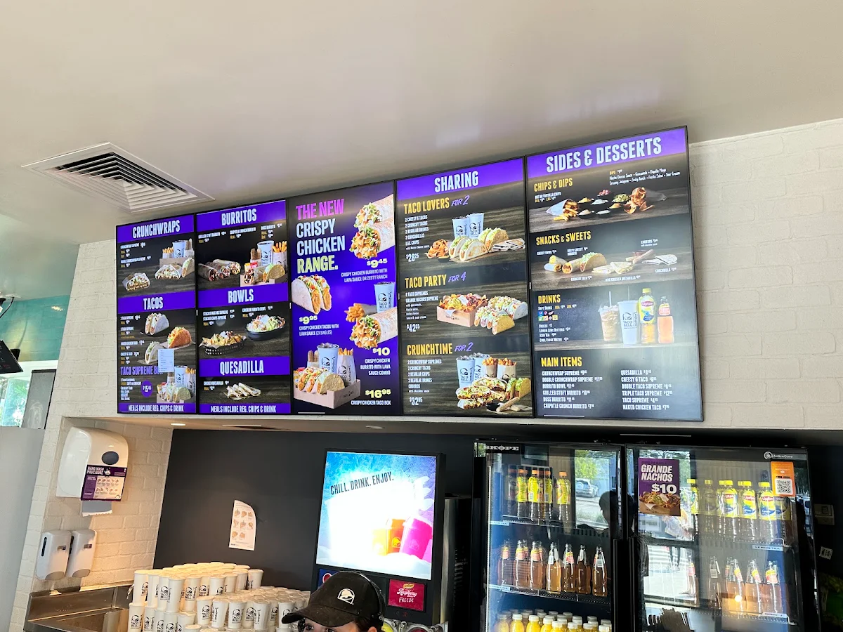 Menu, Taco Bell Ballina
