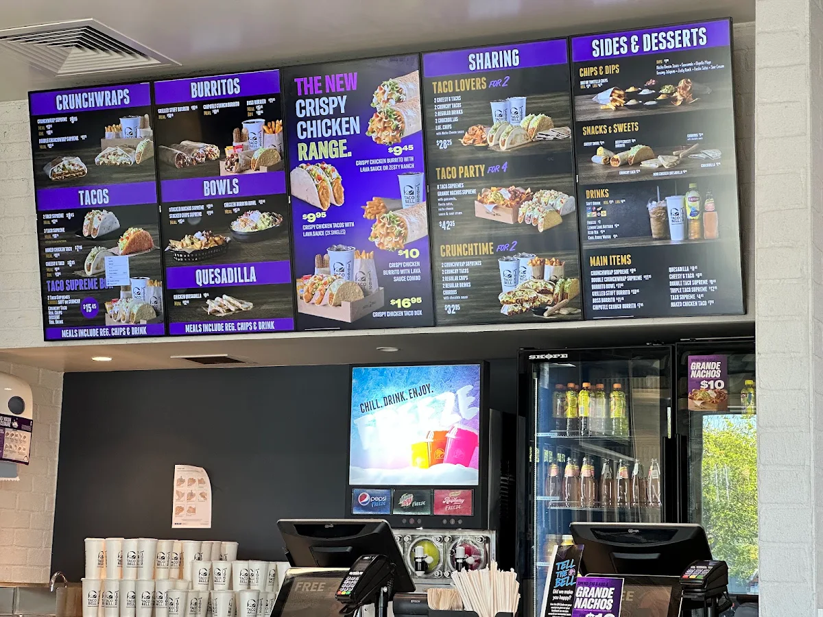 Menu, Taco Bell Ballina