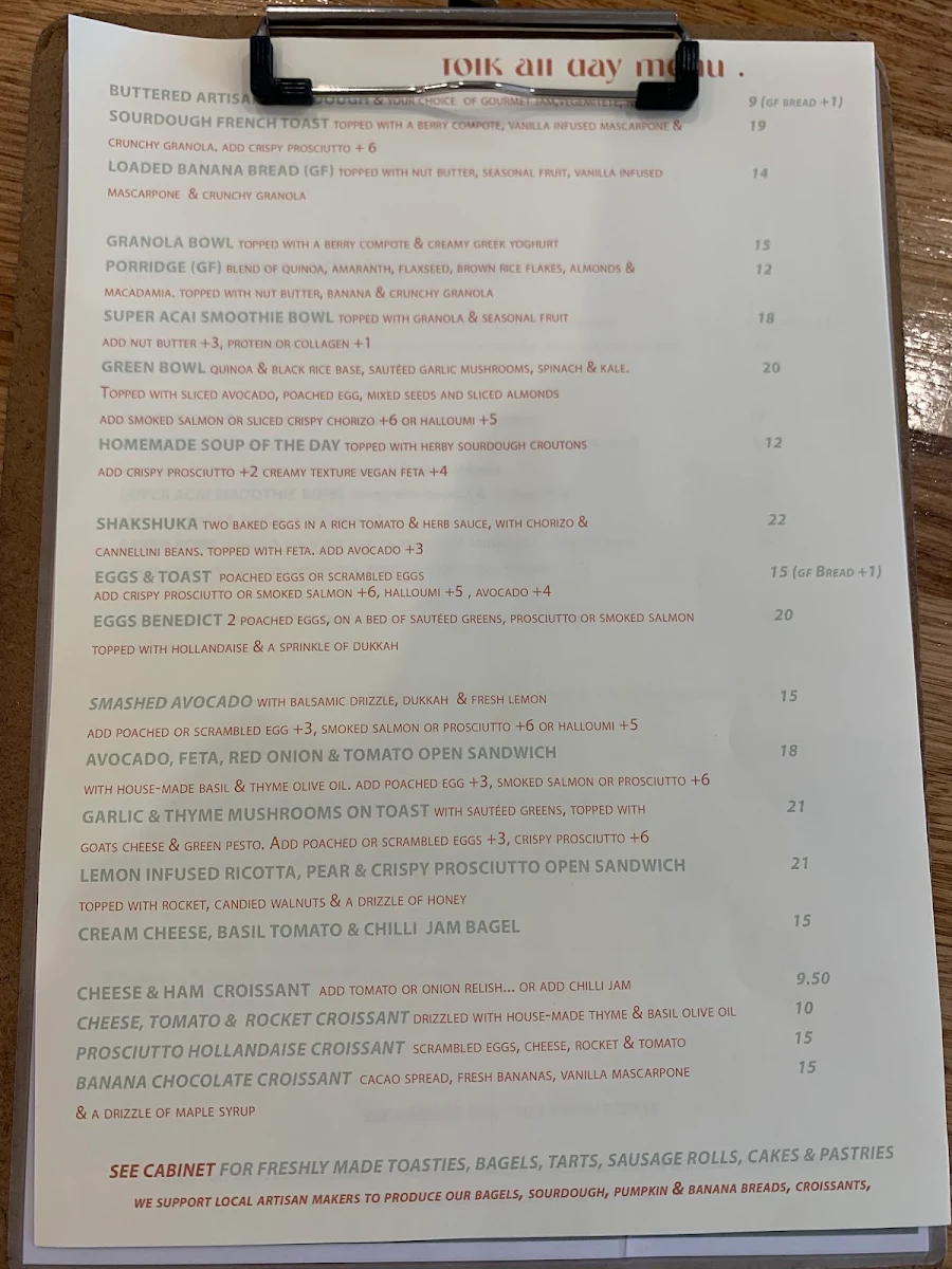 Menu, Folk & Merchant