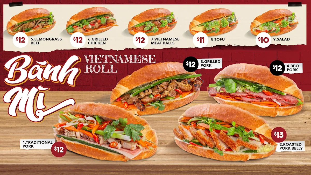 Menu, Viet Vibe - Chatswood Westfield
