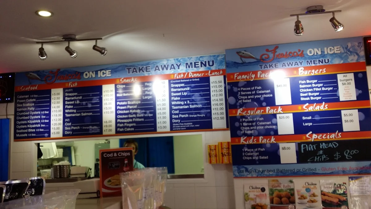 Menu, Fresco's On Ice