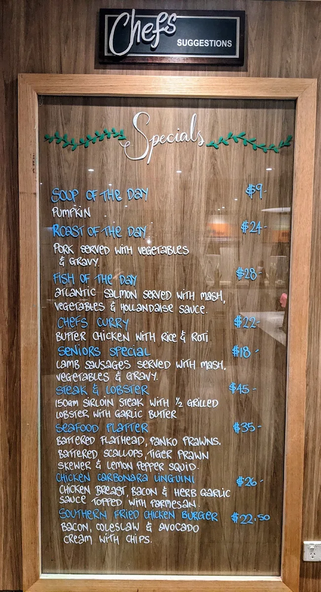 Menu, Sandbelt Club Hotel