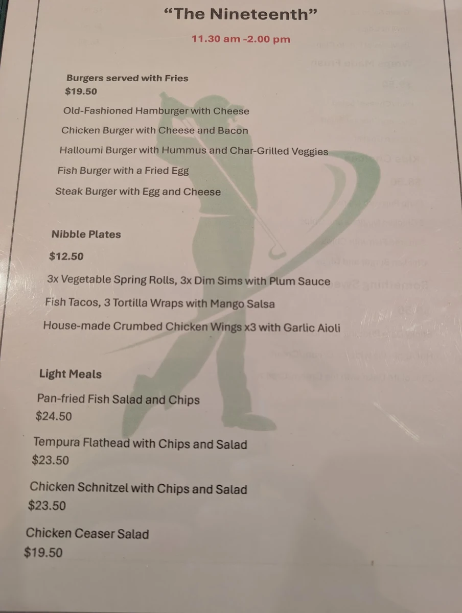 Menu, Jetty Store II