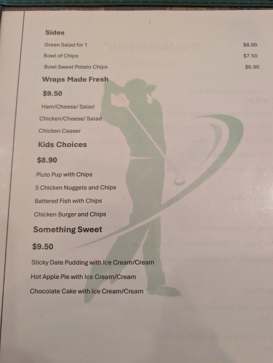 Menu, Jetty Store II