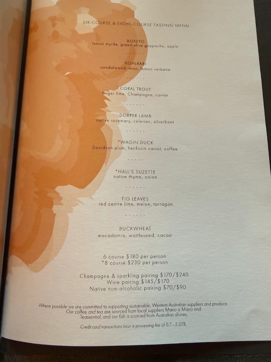 Menu, Wildflower