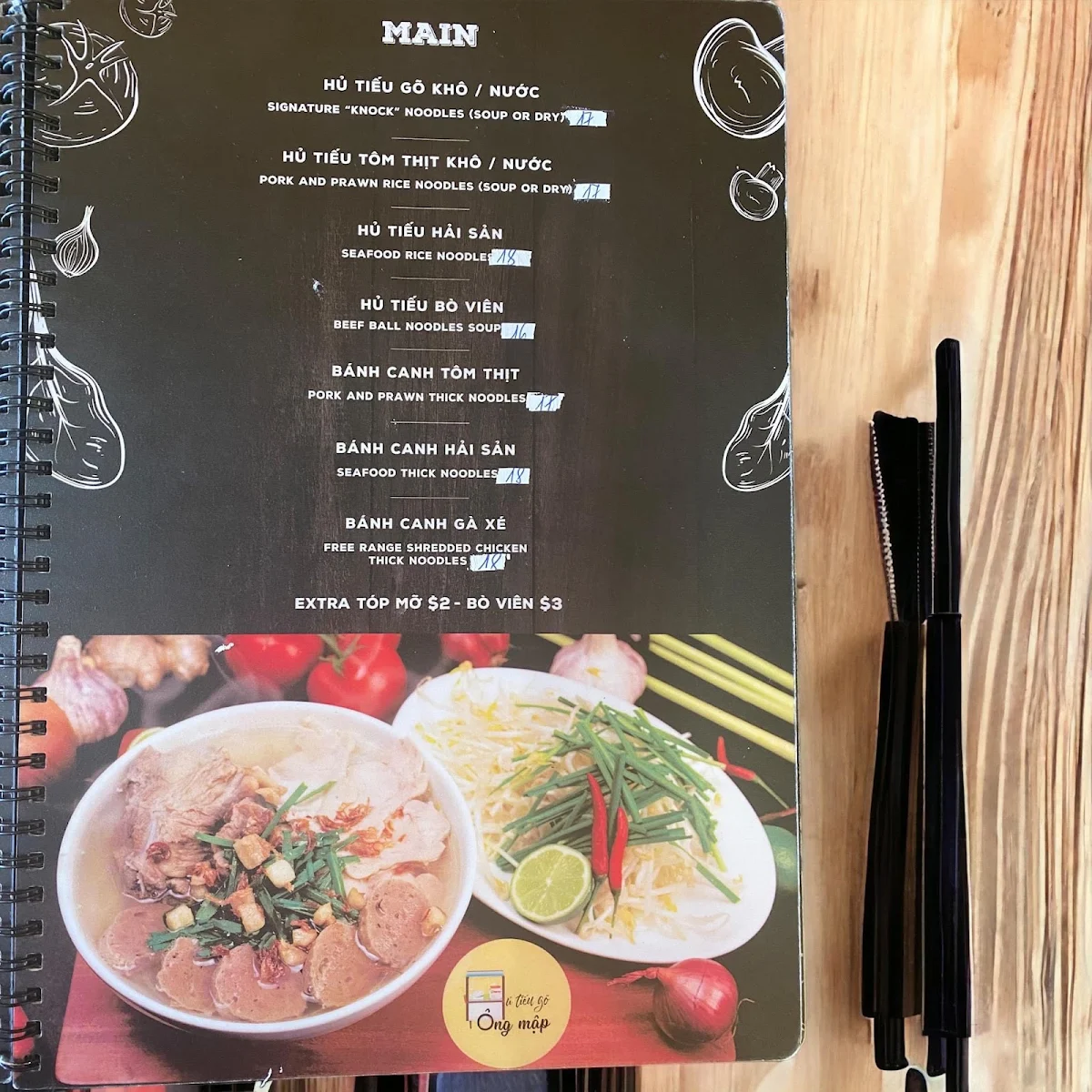 Menu, Hủ Tiếu Gõ Ông Mập