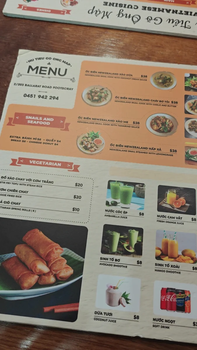 Menu, Hủ Tiếu Gõ Ông Mập