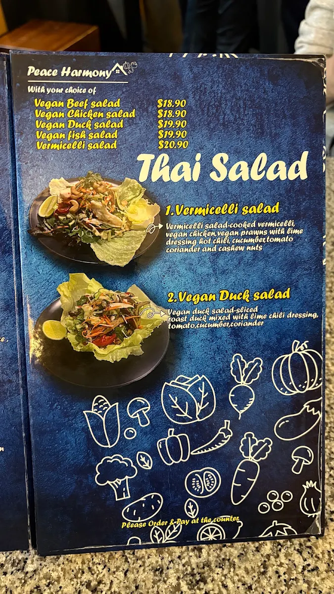Menu, Peace Harmony