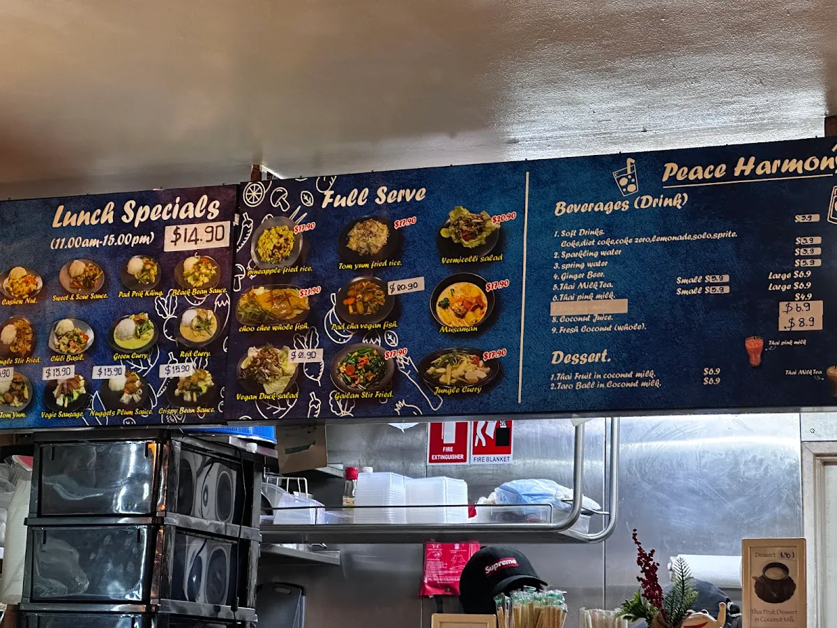 Menu, Peace Harmony