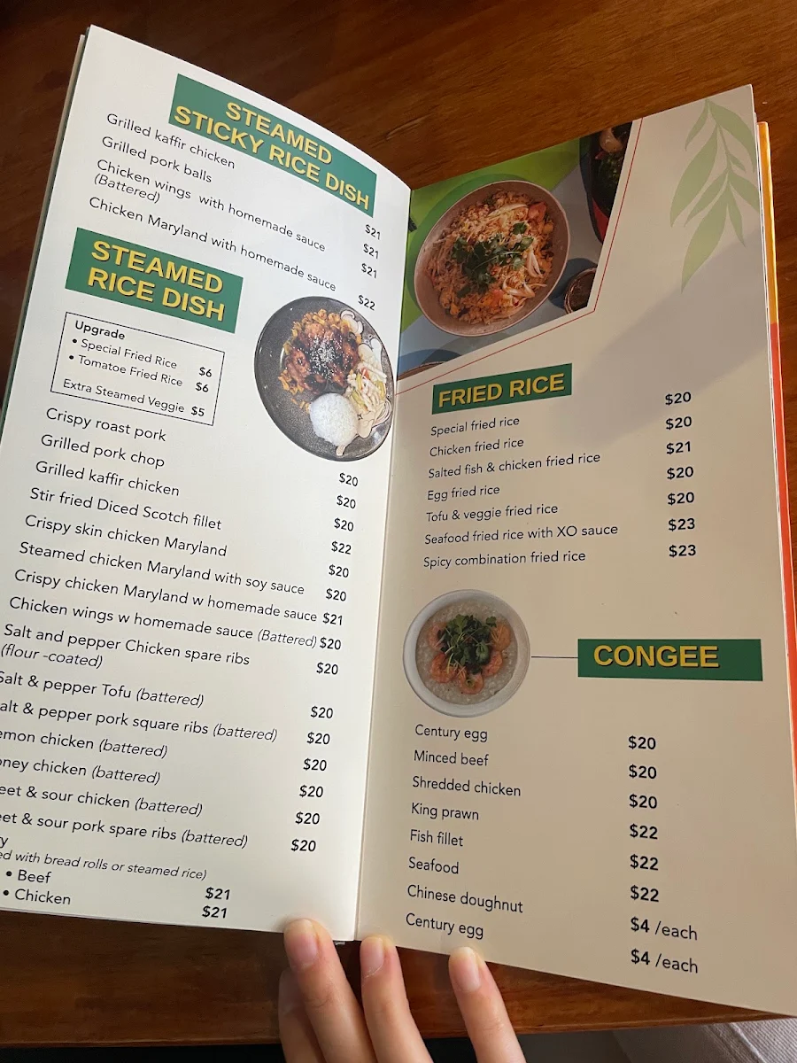 Menu, Pho Viet Shepparton