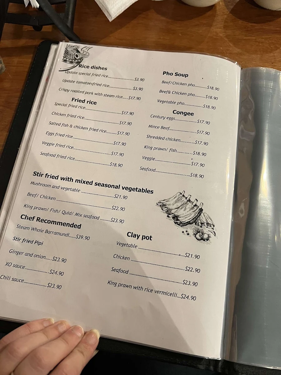 Menu, Pho Viet Shepparton