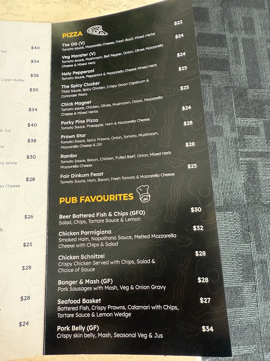 Menu, Seven Mile Bar & Bistro