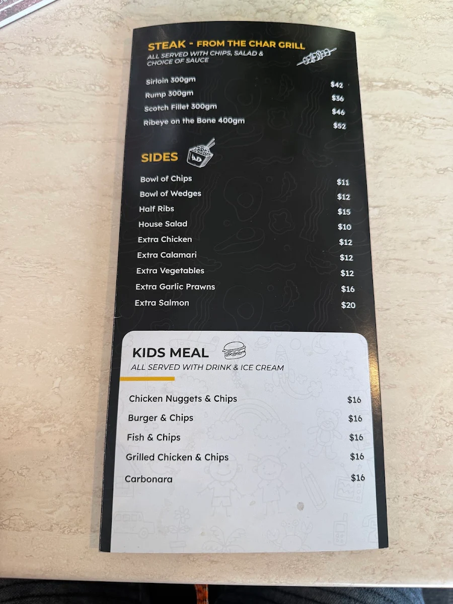 Menu, Seven Mile Bar & Bistro
