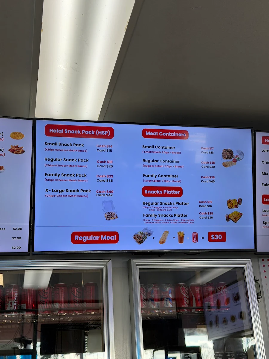 Menu, JUMBO KEBABS DONCASTER