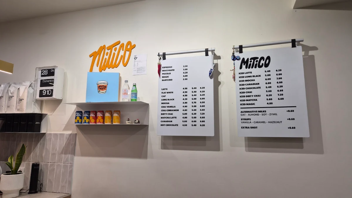 Menu, Mitico Coffee