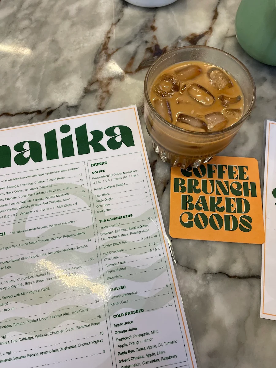 Menu, Malika Bakehouse Surry Hills