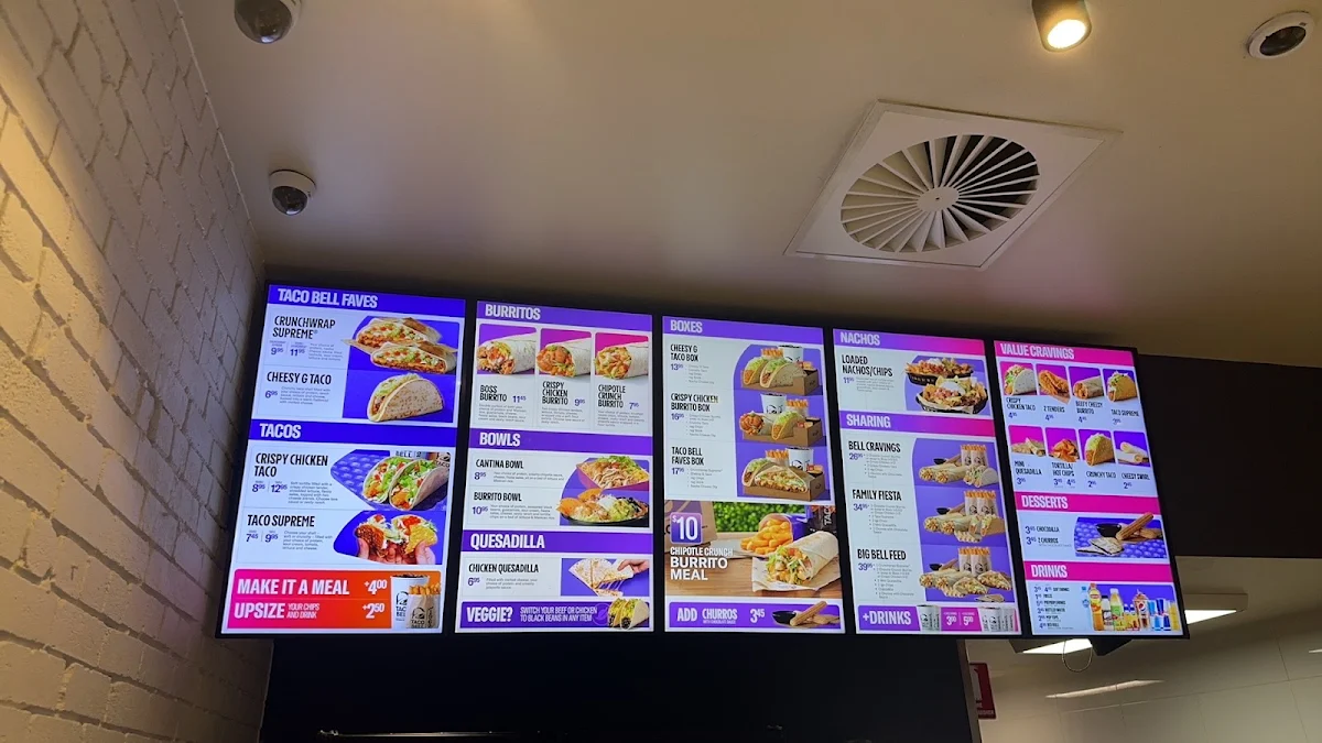 Menu, Taco Bell Hawthorn