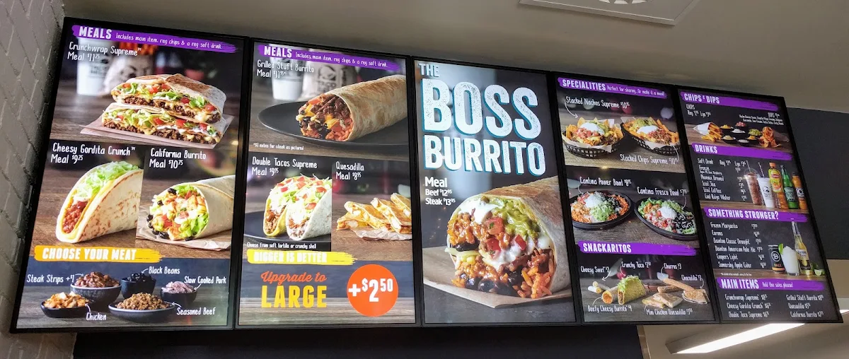 Menu, Taco Bell Hawthorn