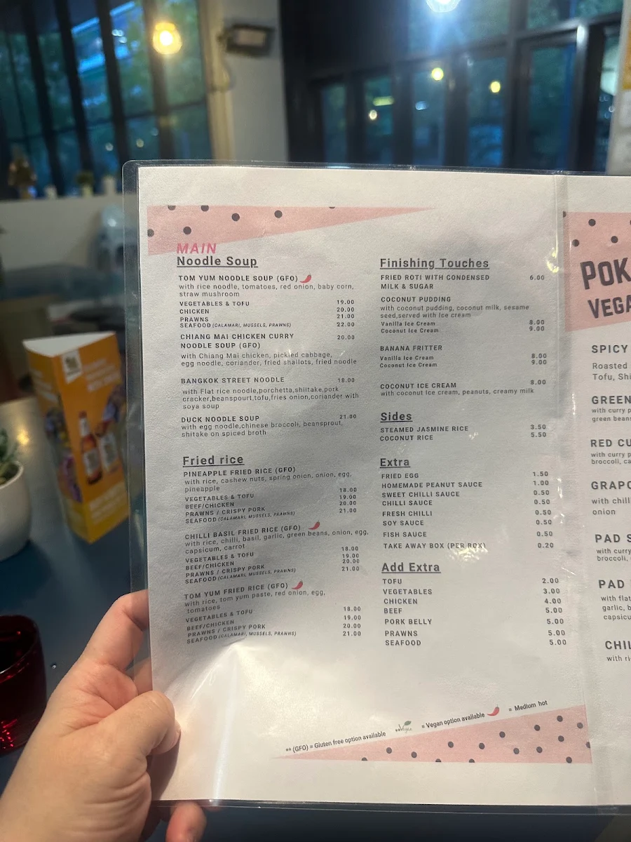 Menu, Pok Pok Docklands