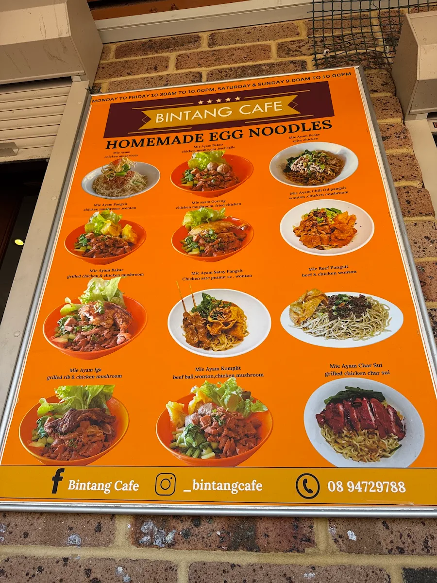 Menu, Bintang Cafe