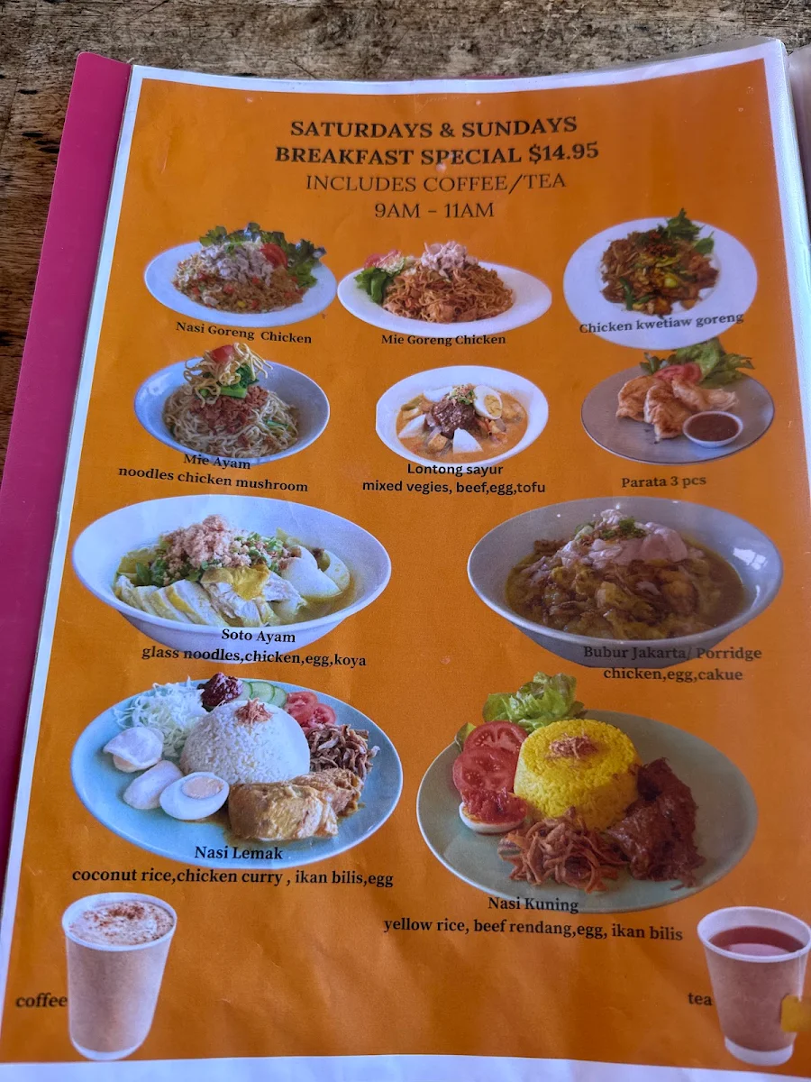 Menu, Bintang Cafe