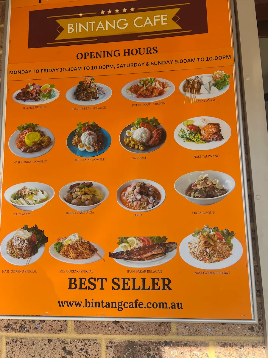 Menu, Bintang Cafe