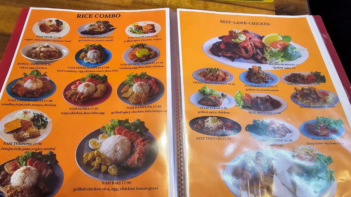 Menu, Bintang Cafe