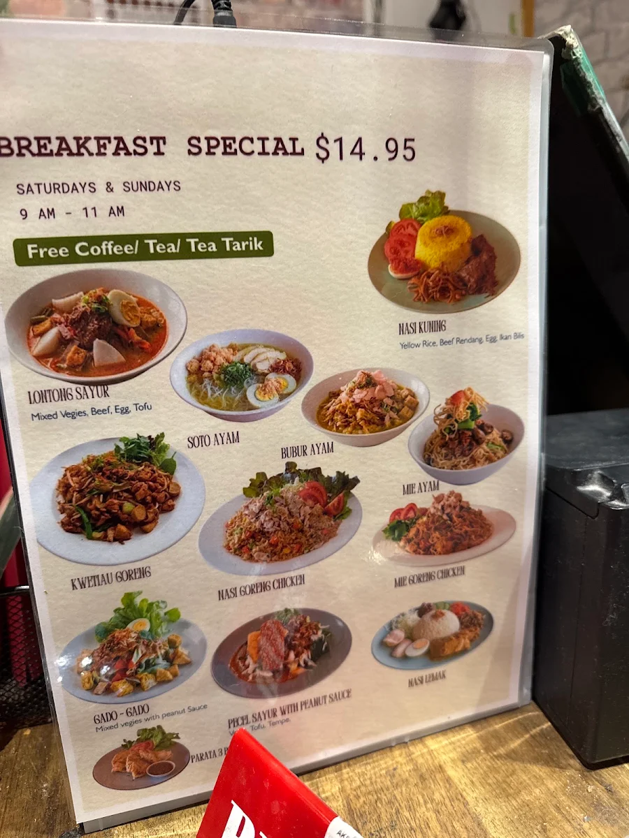Menu, Bintang Cafe