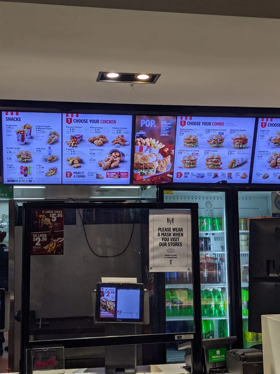 Menu, KFC Pagewood