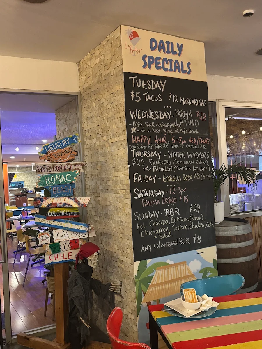 Menu, La Bodega Restaurant/Bar