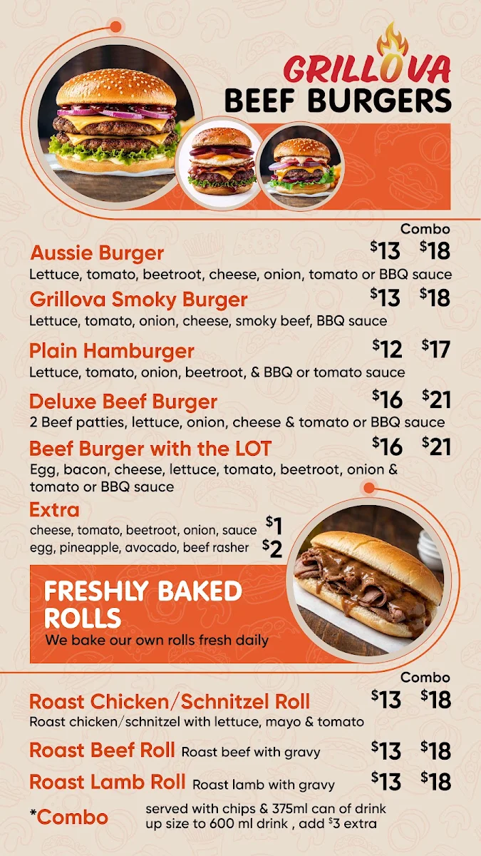 Menu, Grillova