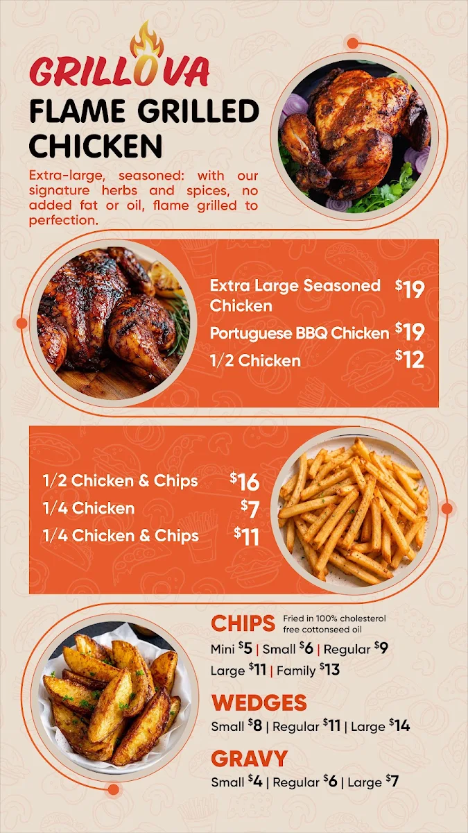 Menu, Grillova