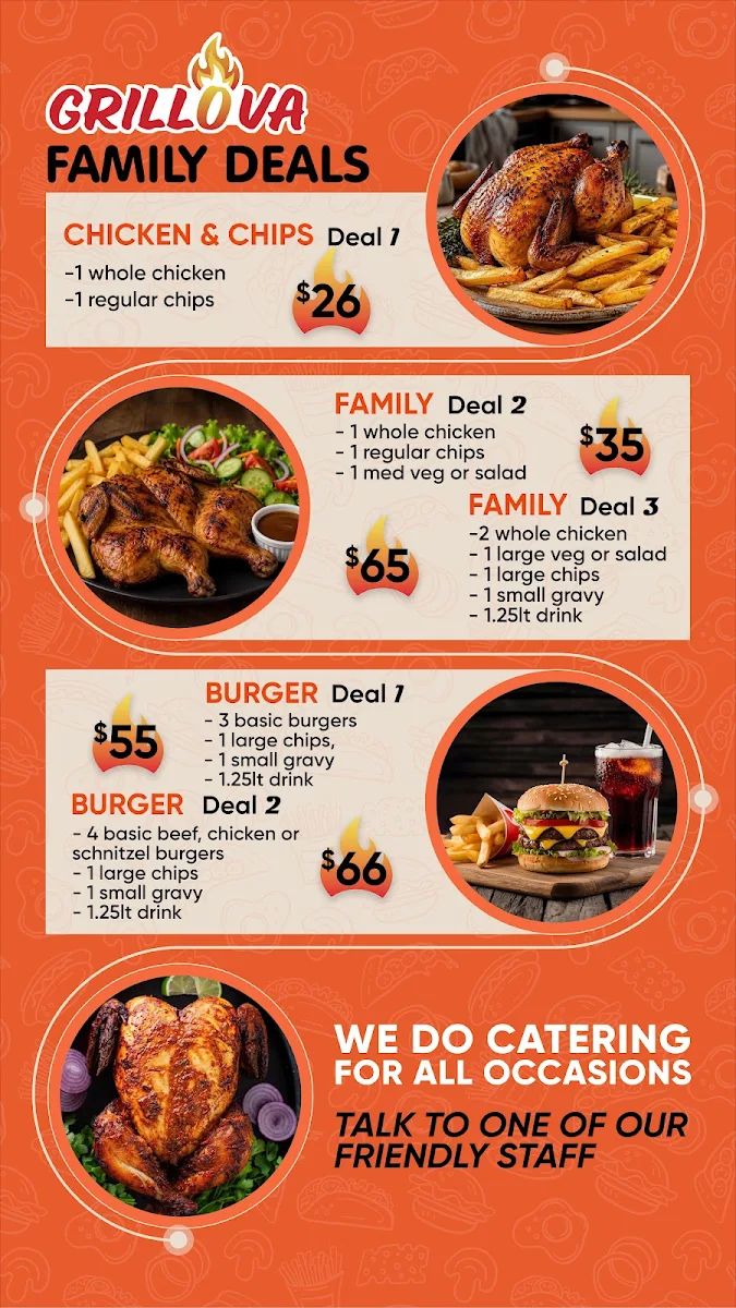 Menu, Grillova