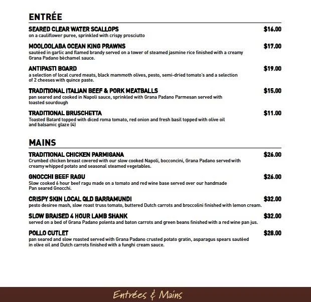 Menu, Gusto's Gourmet Pizza & Pasta CARINDALE