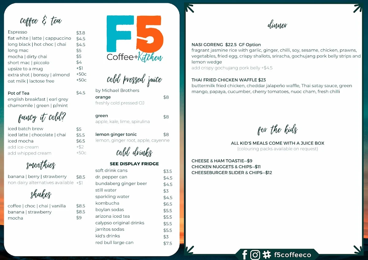 Menu, BurgerFans Belmont (by F5)