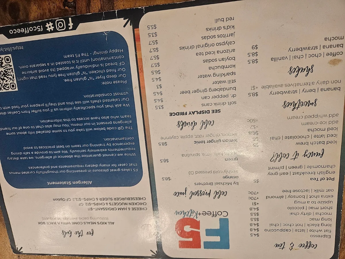 Menu, BurgerFans Belmont (by F5)