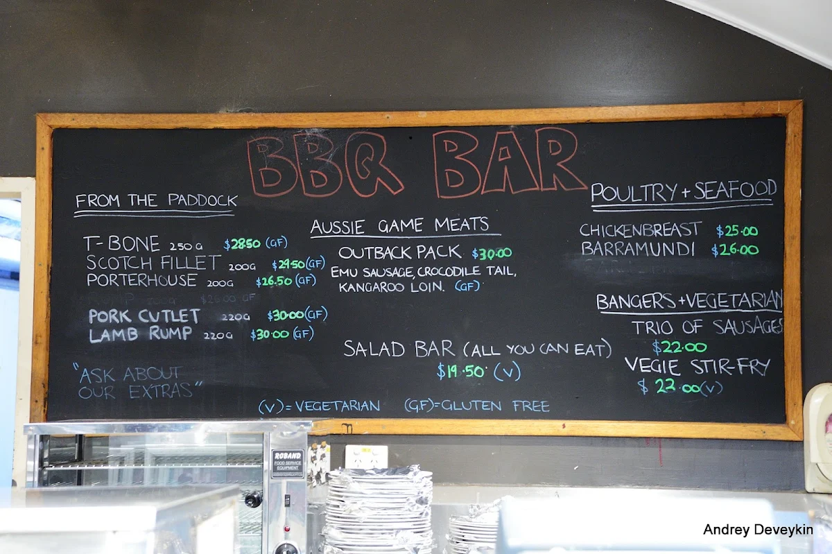 Menu, Outback Kiosk