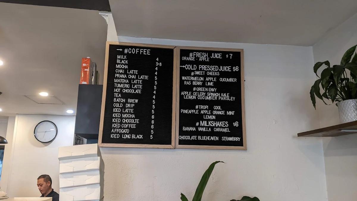 Menu, Small Pond Cafe
