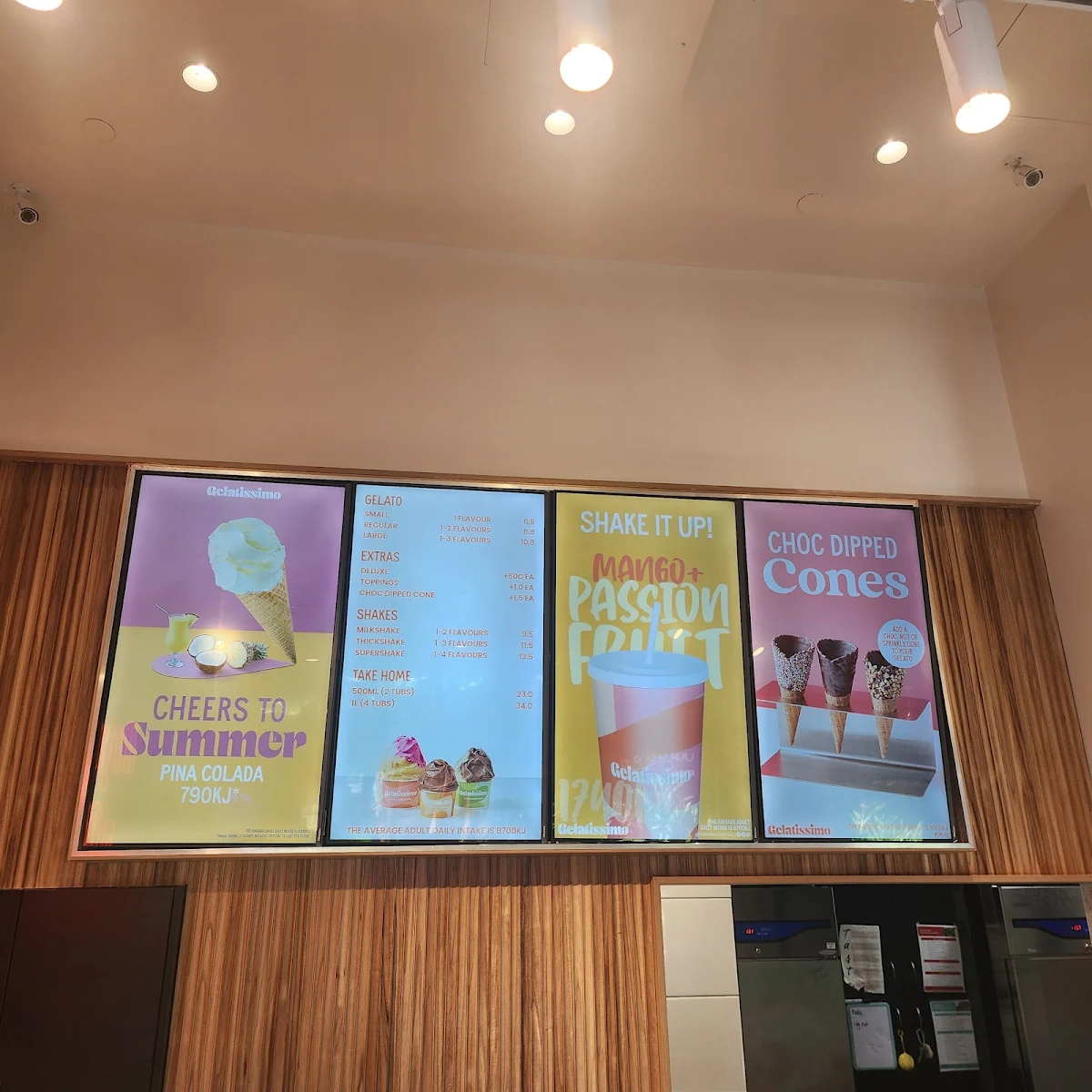 Menu, Gelatissimo Coomera