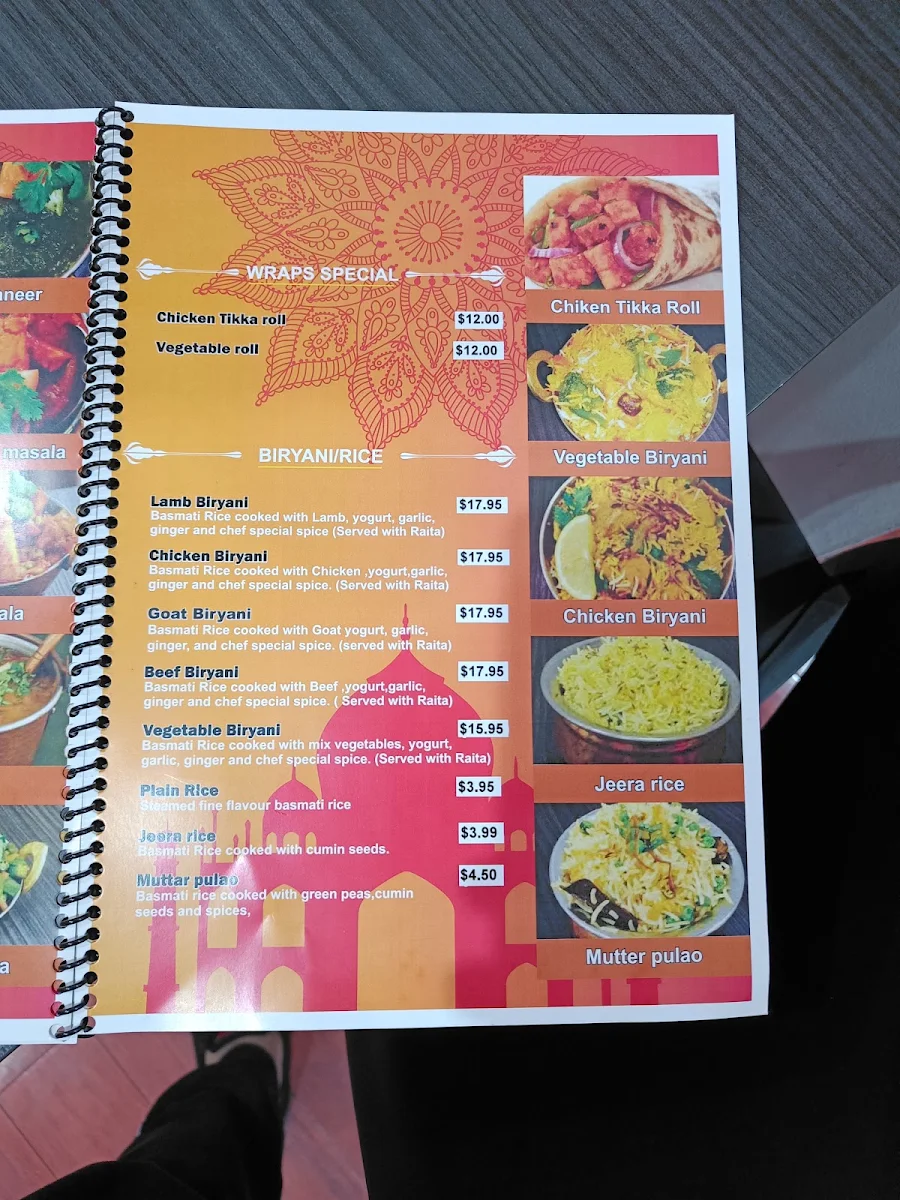Menu, Al-Rayyan- Halal Indian Restaurant Surry Hills